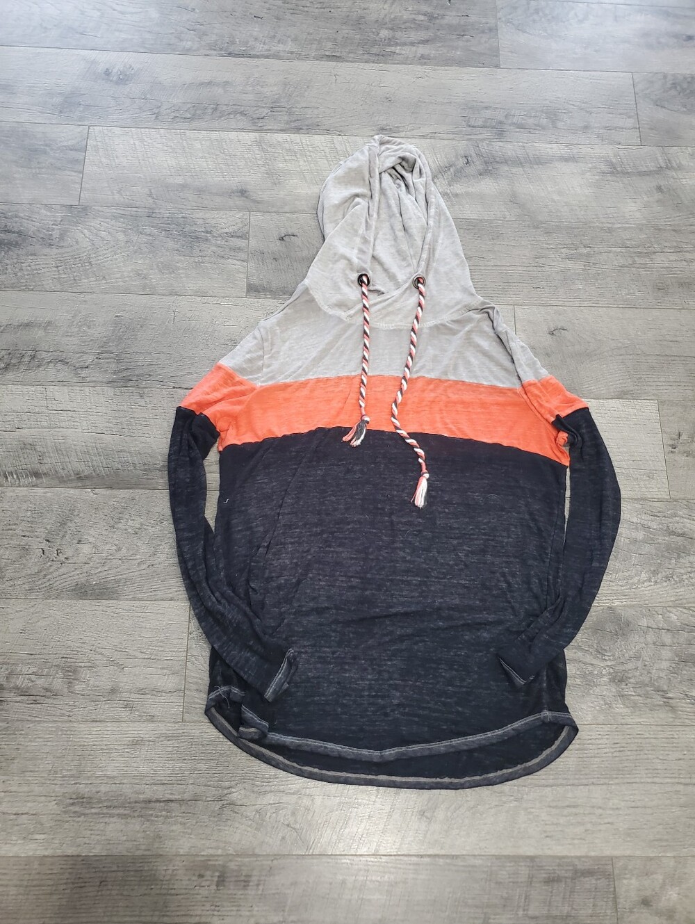 Maurices Black And Coral Hoodie